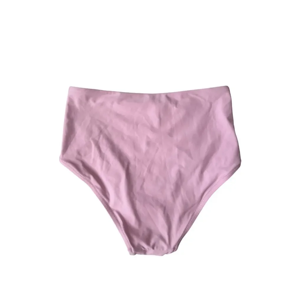 NWOT Madewell | Pink Second Wave Retro High-Waisted Binkini Bottoms | Small